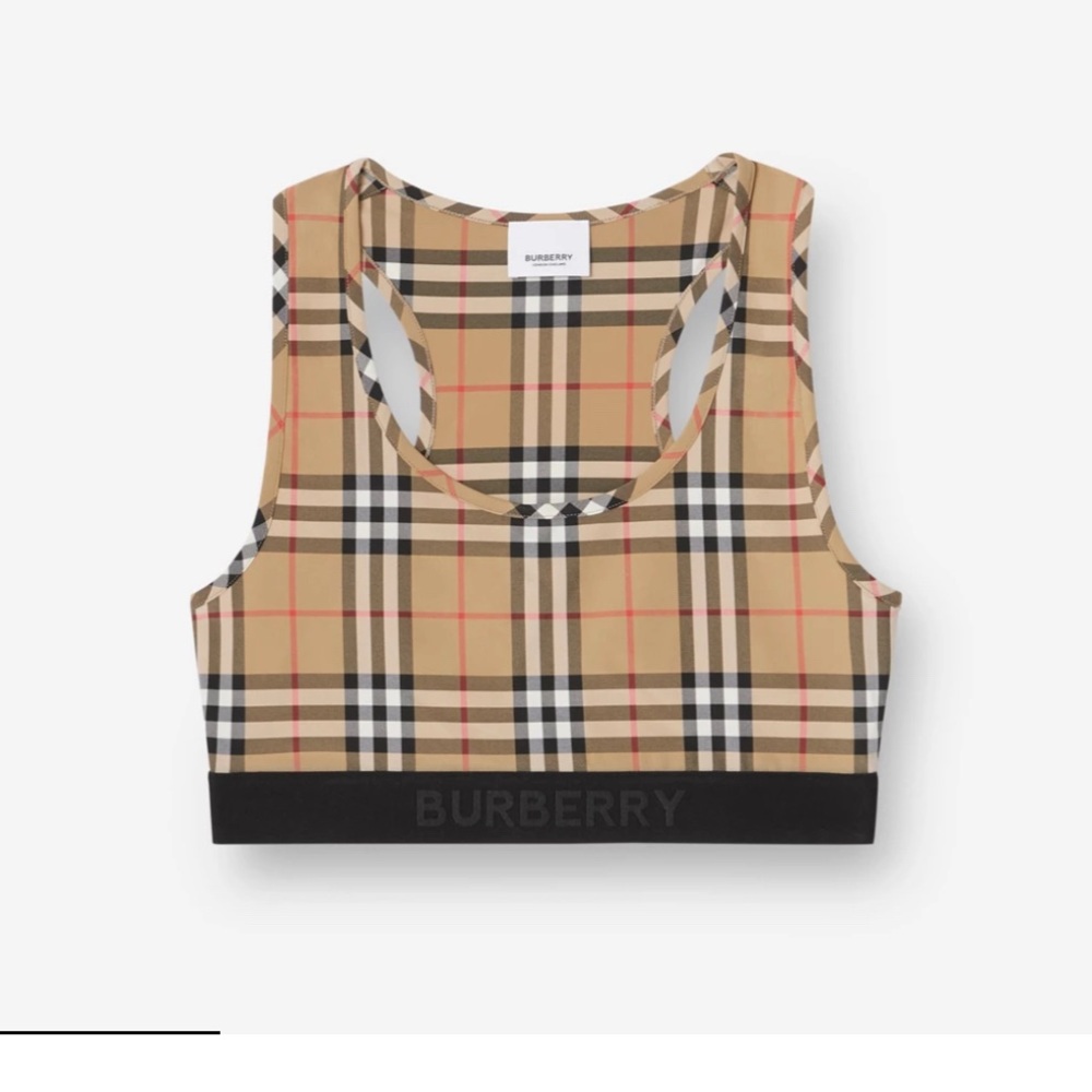 Burberry Check Sports Bra Size M